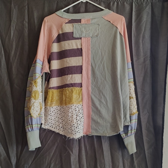 Ladies Medium Multicolor Patchwork Top - Picture 2 of 2